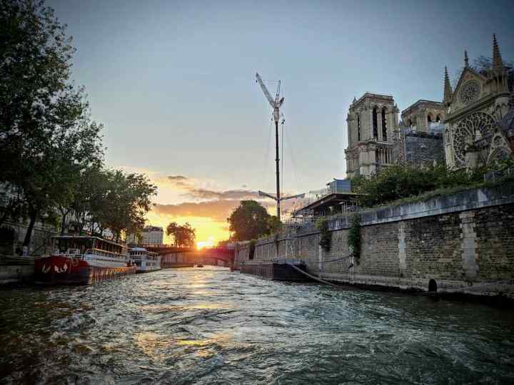 Passing Notre-Dame Cathedral