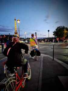 Waiting to cross Pont de l'Alma