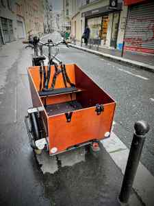 Parked cargo bike