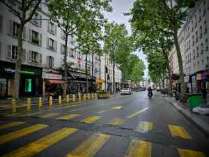 Pop-up cycle lane on Avenue de Clichy
