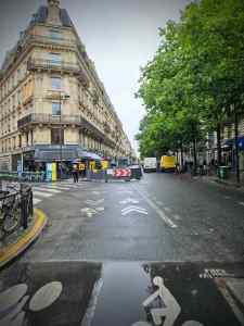 End of the cycle lane on Rue de Turbigo