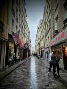 Looking down Rue au Maire