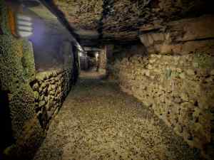 In the Paris Catacombs