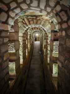 Passageway in the Paris Catacombs