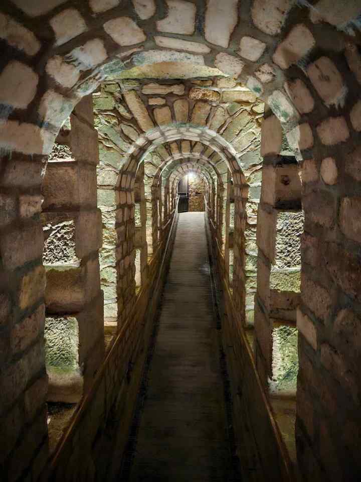 Passageway in the Paris Catacombs