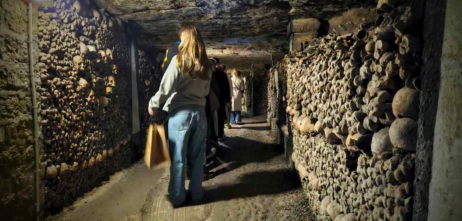 Skulls in the Paris Catacombs