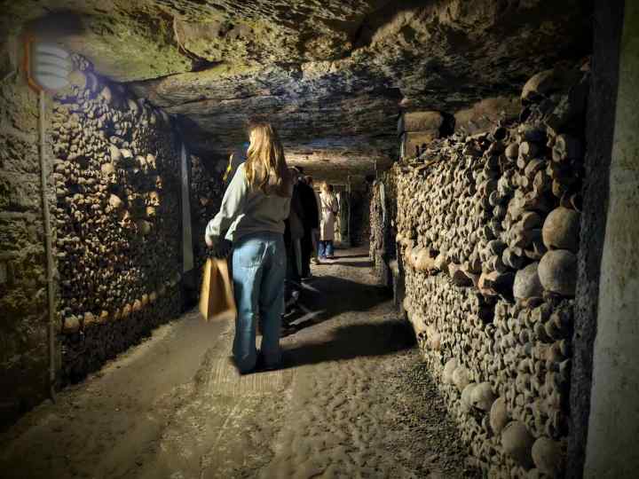 Skulls in the Paris Catacombs