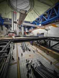 Inside the main hall