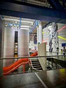 Looking across the museum