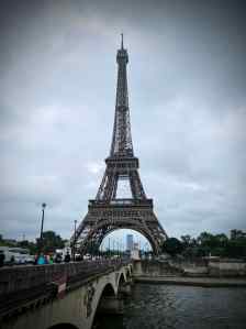 View of the Eiffel Tower from the other side of Pont d'Iéna