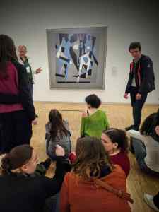 Harlequin and Woman with Necklace by Pablo Picasso