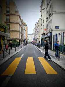 Zebra crossing on Rue de la Villette