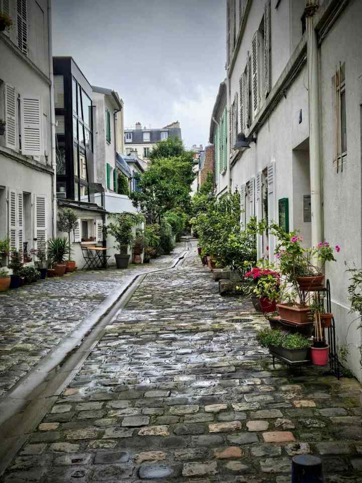 View down the gated street Vla de l'Adour