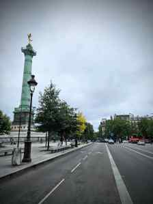 Cycle lanes at Place de la Bastille