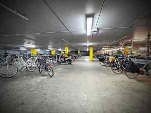 Supermarket cycle parking