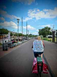 Riding along Kleine Koppel, next to the river Eem
