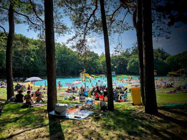 The outdoor pool at Bosbad Amersfoort