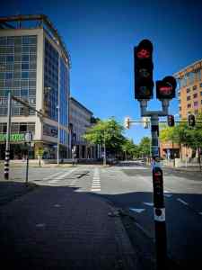 Traffic lights on Barchman Wuytierslaan