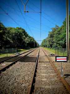 Crossing the railway tracks