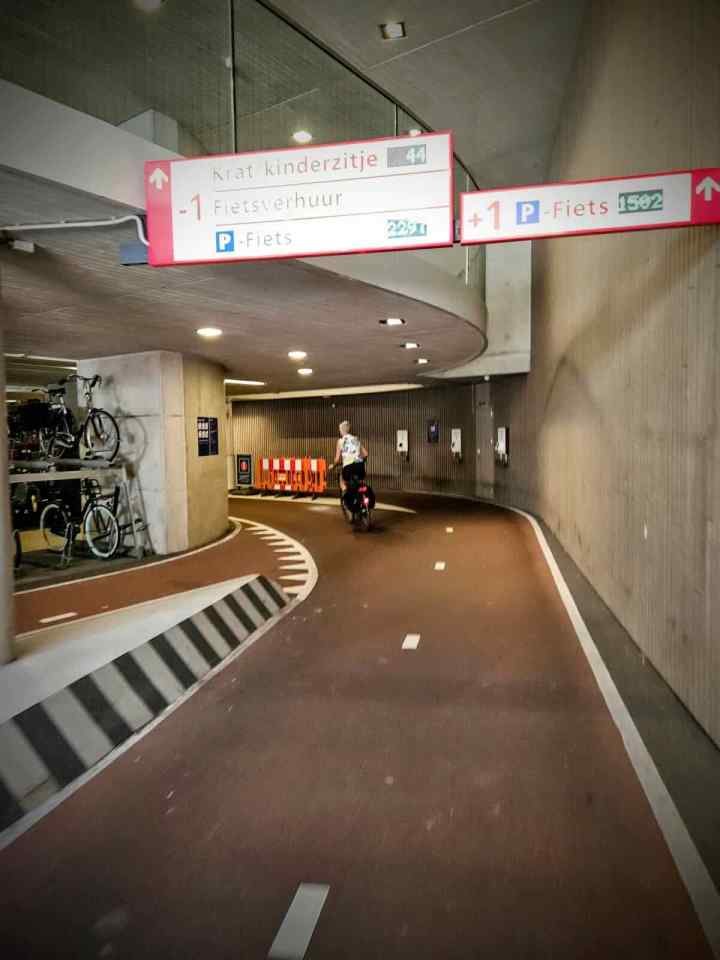 In the cycle parking under Utrecht Centraal