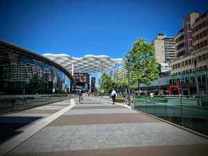 Stationsplein above the underground cycle parking