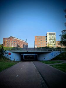 Approaching the underpass on Brouwerstunnel