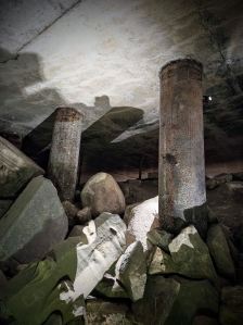 Stones and support pillars