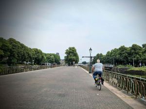 Crossing the locks on the Merwede Canal