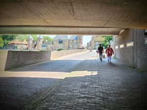 Underpass under the railway tracks