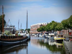 Looking along the river