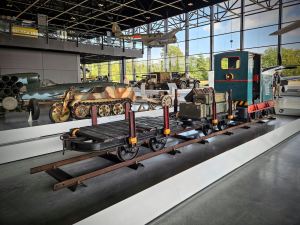 Military vehicles in the hangar