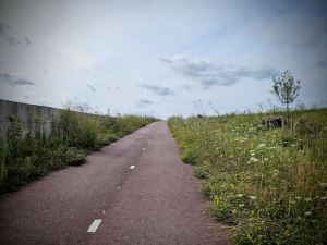 Exiting an underpass, under the A44