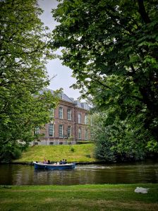 View across Morssingel canal to Wereldmuseum Leiden