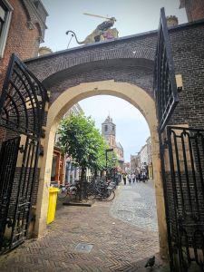 Rear of Burg Poort, gate to Burcht van Leiden