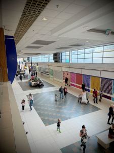 View from upstairs at Stretford Mall