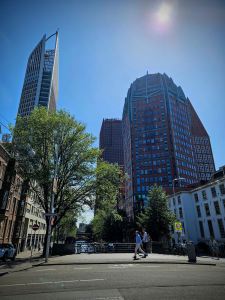 Towers in Den Haag from Bezuidenhoutseweg