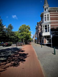 Riding along Bezuidenhoutseweg