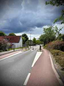 Bus gate and cycle lanes on Stevensbrug