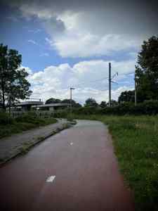 Approaching Voorschoten station