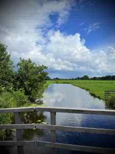 View from the bridge over the canal on Langs de Raephorst