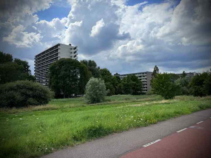 Apartment blocks next to N14 Noordelijke Randweg