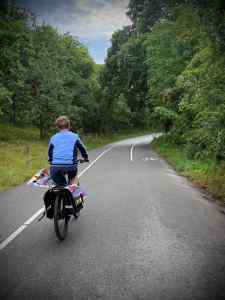 Riding on the dune path