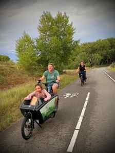 Riding on the dune path