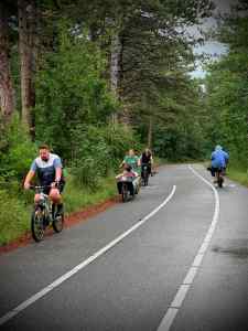 Riding on the dune path