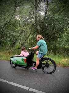 Riding on the dune path
