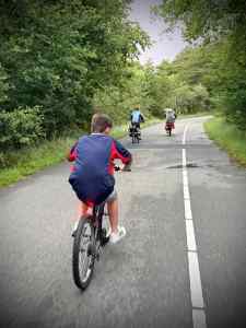 Riding on the dune path