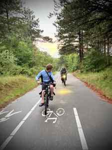Riding on the dune path