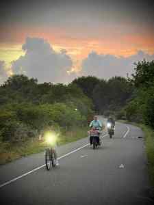 Riding on the dune path