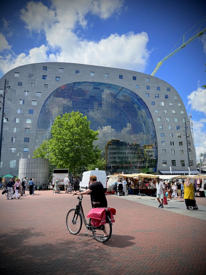 Outside the Markthal Rotterdam