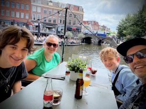 Lunch at WAAG, Leiden overlooking the Rijn